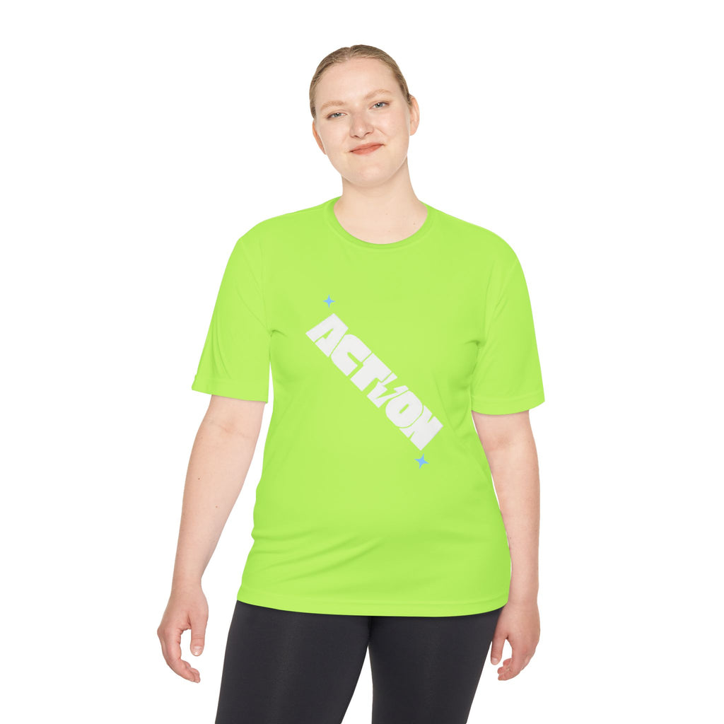 Action Power Tee — 'Power Over Perfection' Moisture‑Wicking Athletic Shirt