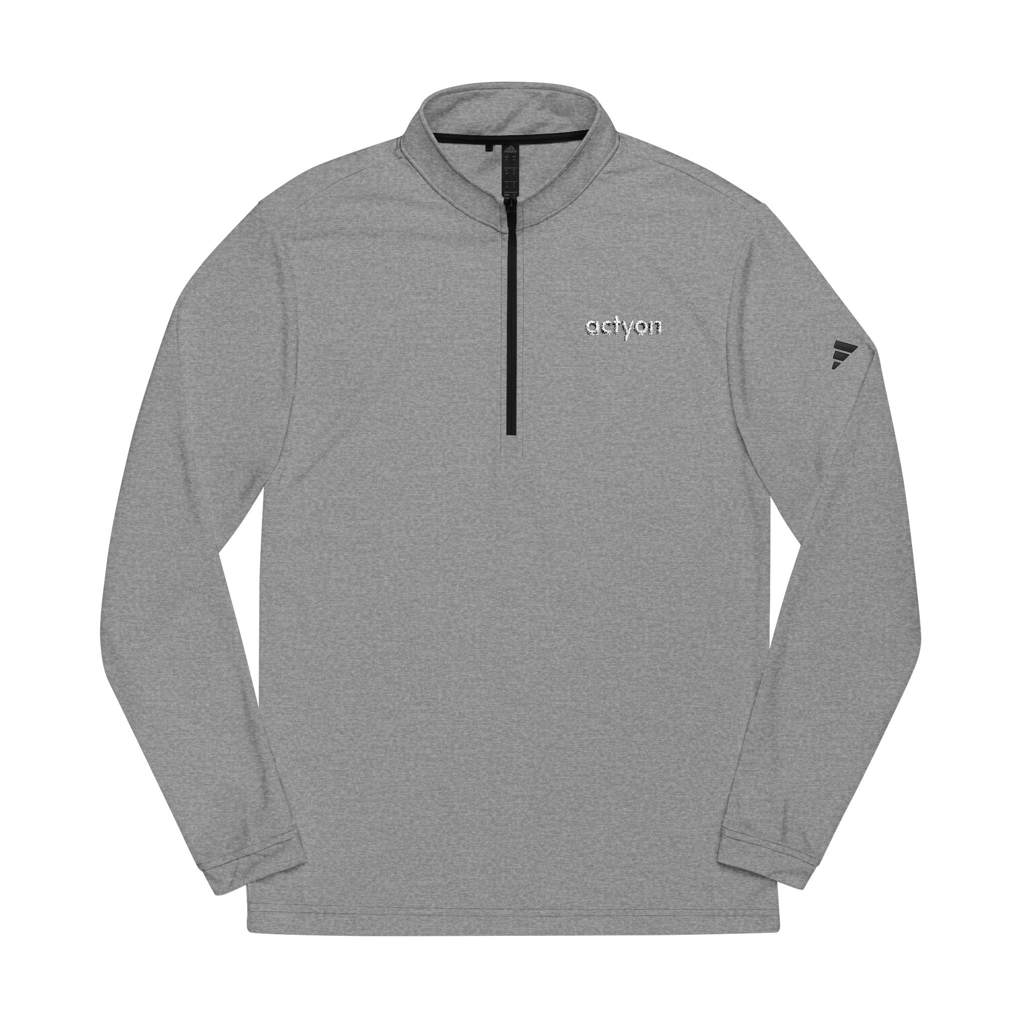Embroidered adidas Quarter-Zip Pullover — Lightweight Performance Pullover