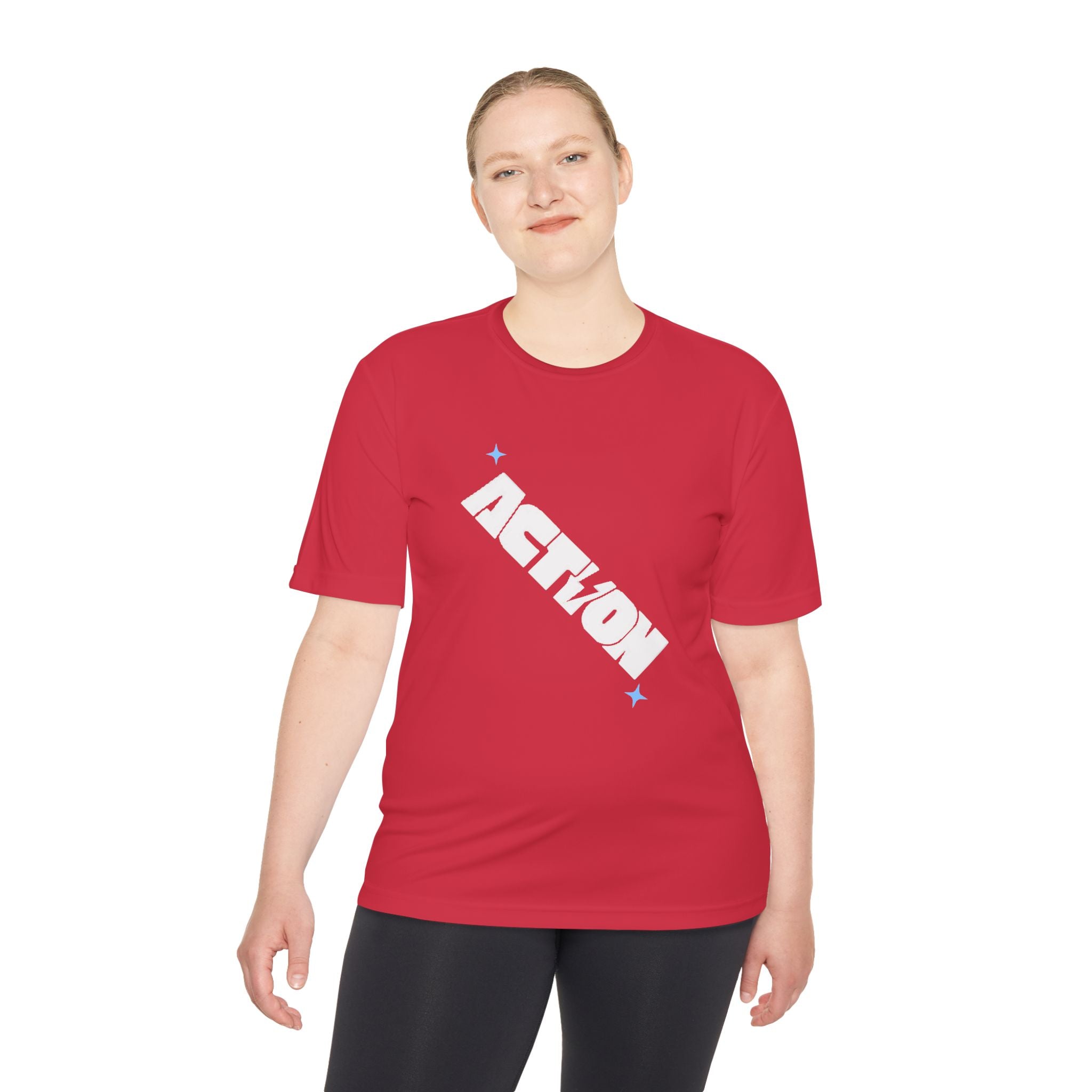 Action Power Tee — 'Power Over Perfection' Moisture‑Wicking Athletic Shirt