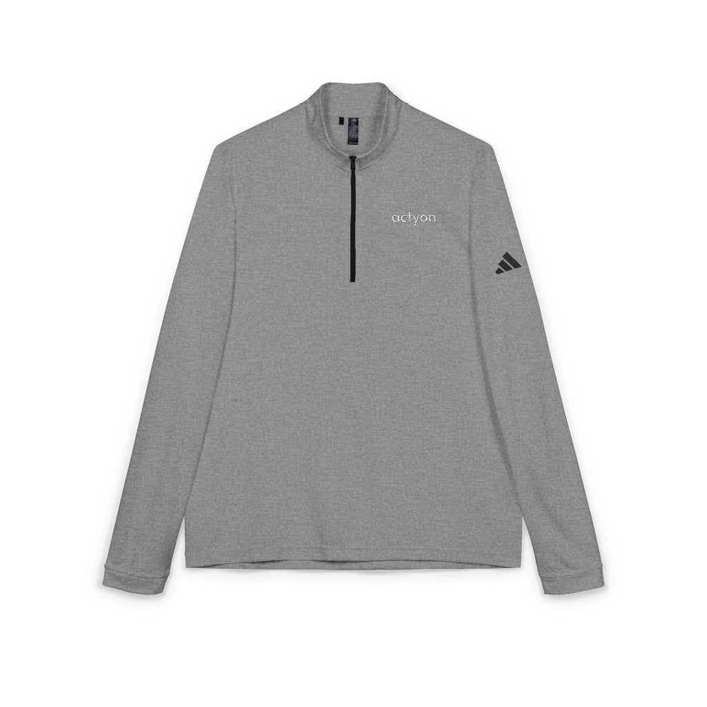 Embroidered adidas Quarter-Zip Pullover — Lightweight Performance Pullover