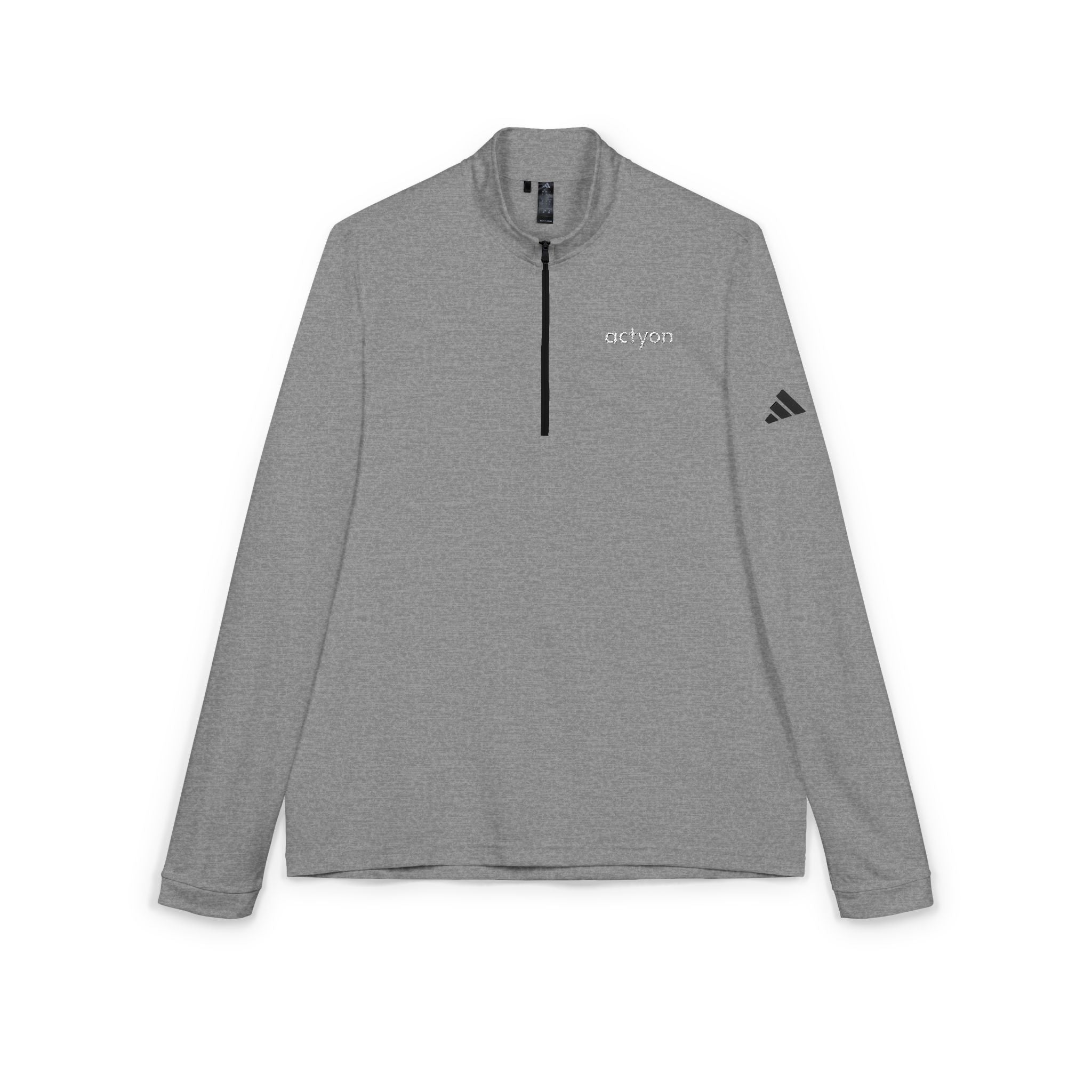 Embroidered adidas Quarter-Zip Pullover — Lightweight Performance Pullover
