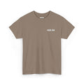 Chest Logo T‑Shirt — Minimalist Pale Beige Tee with Small Graphic