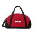 Action Logo Dome Duffel Bag — Black Gym & Travel Carryall