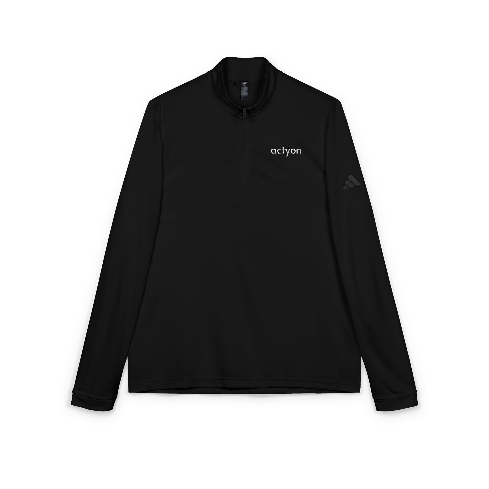 Embroidered adidas Quarter-Zip Pullover — Lightweight Performance Pullover