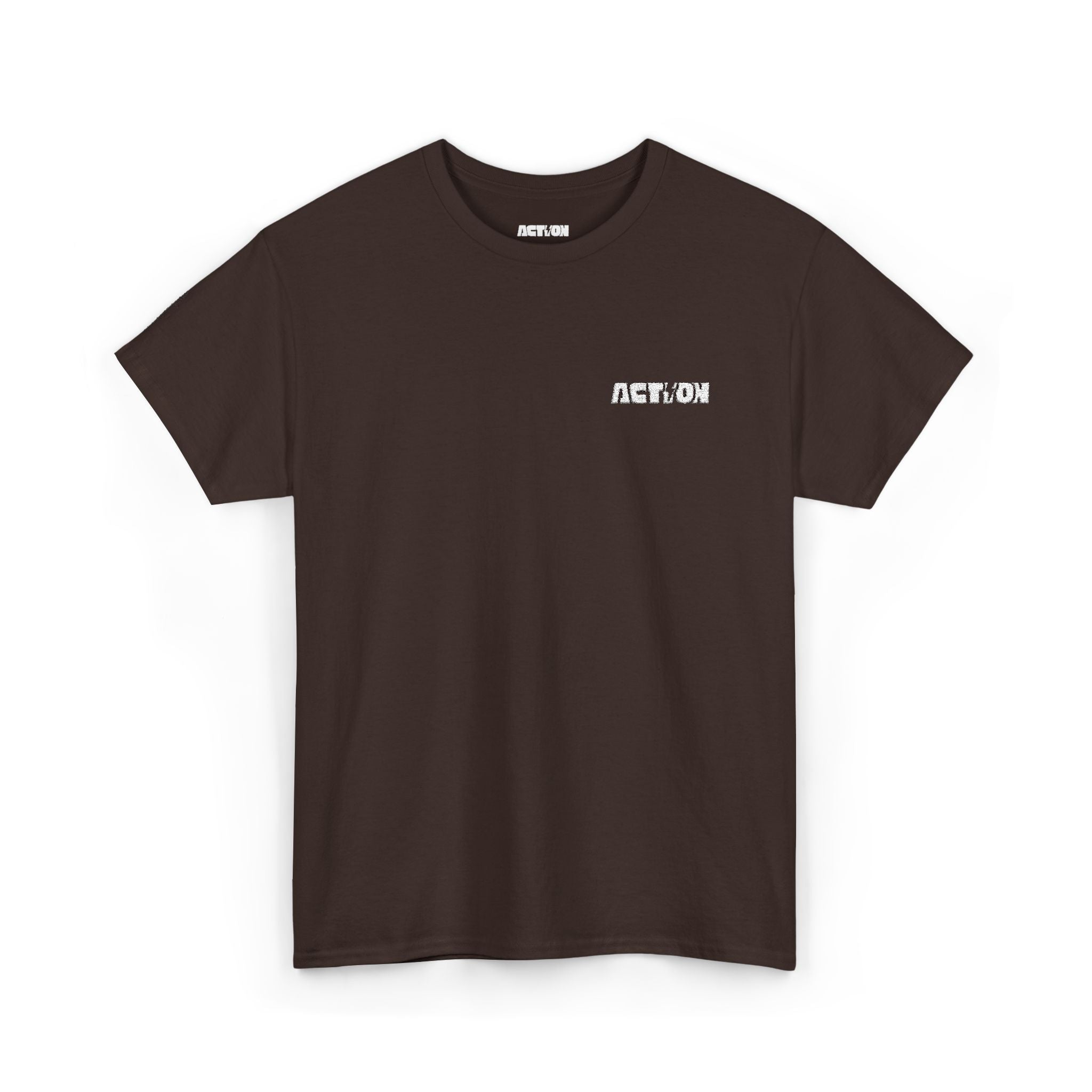 Chest Logo T‑Shirt — Minimalist Pale Beige Tee with Small Graphic