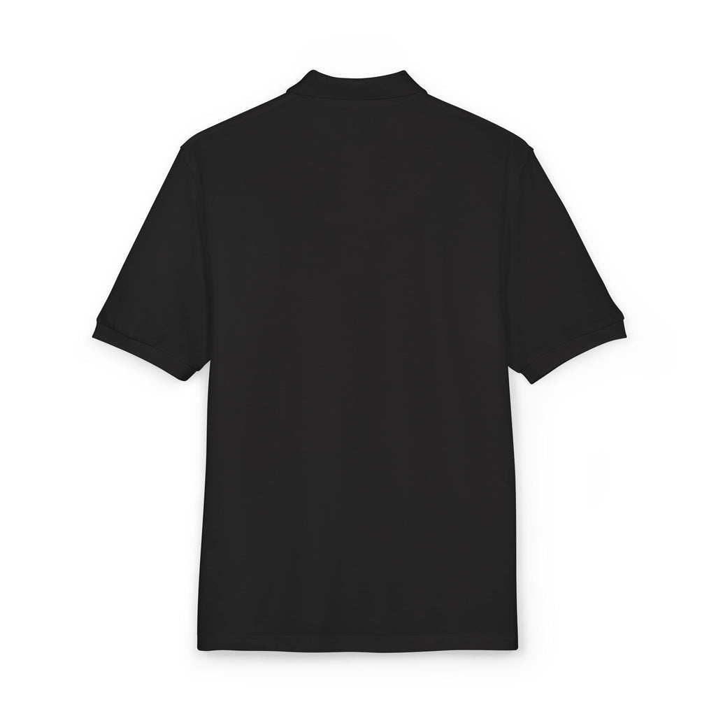 Embroidered 'Detras' Black Polo Shirt — Minimal Logo Workwear Polo