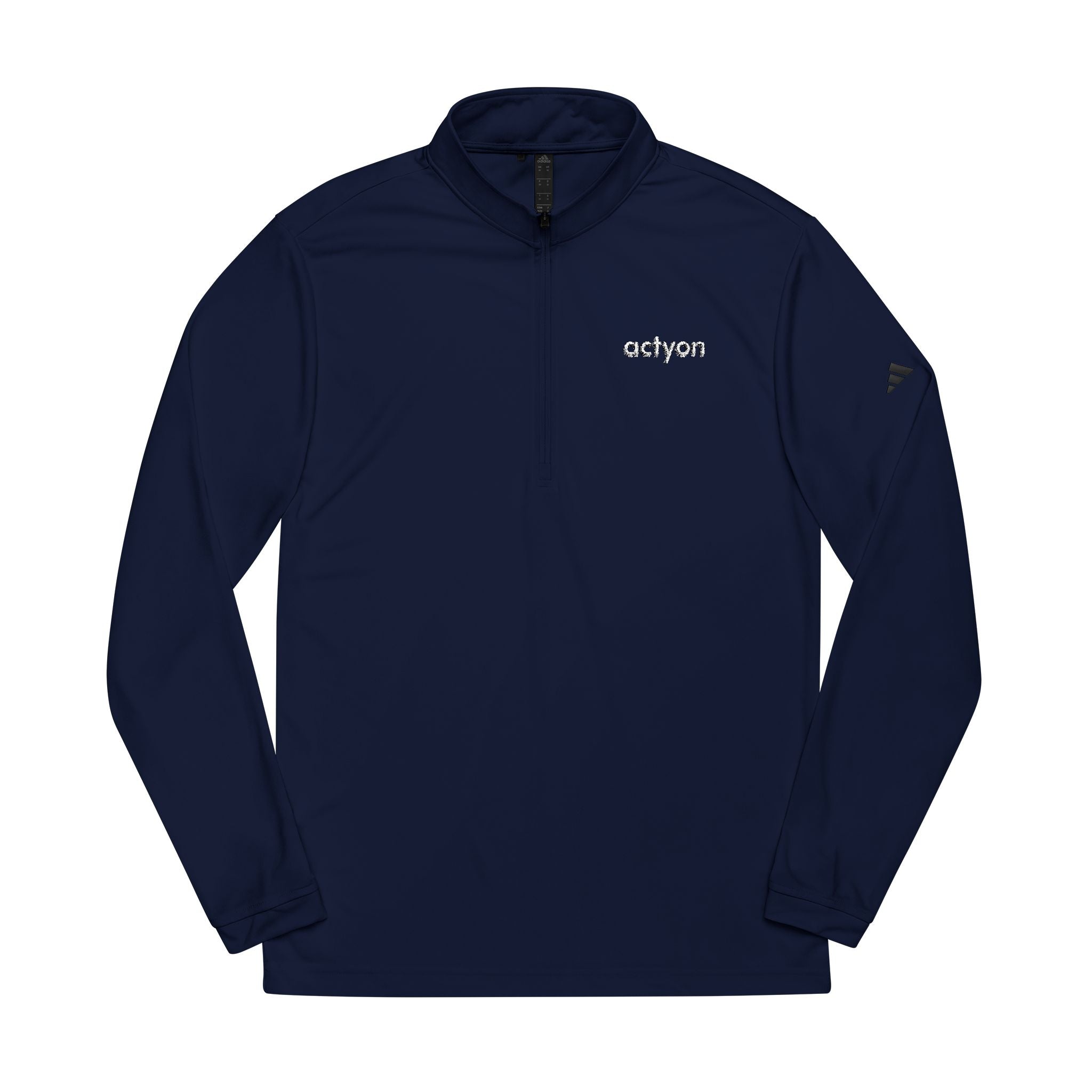 Embroidered adidas Quarter-Zip Pullover — Lightweight Performance Pullover