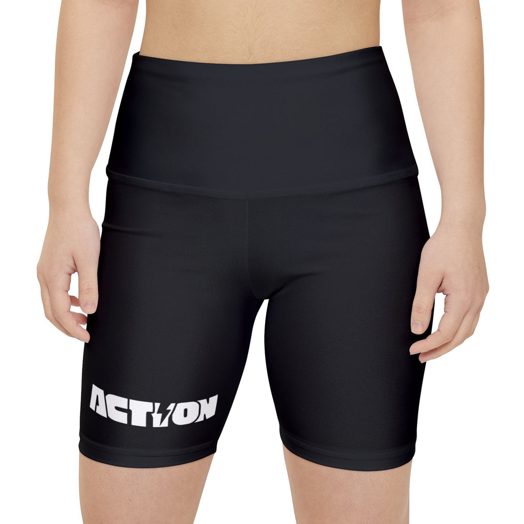 Action Performance Women's Bike Shorts - High-Waist Workout Biker Shorts