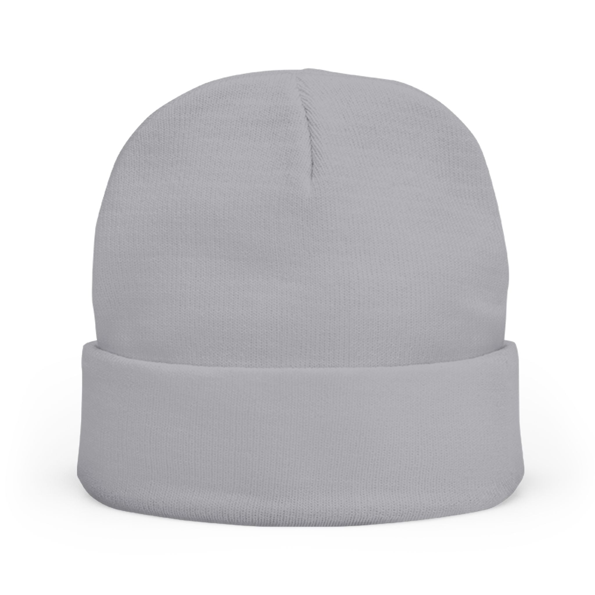 Action Embroidered Knit Beanie — Minimal Script Winter Hat
