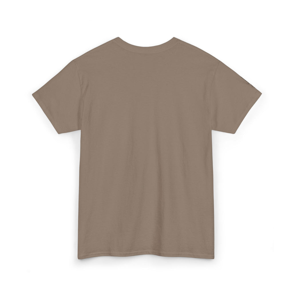Chest Logo T‑Shirt — Minimalist Pale Beige Tee with Small Graphic