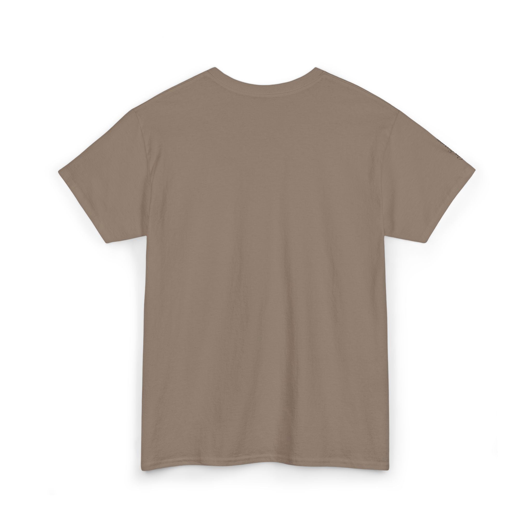 Chest Logo T‑Shirt — Minimalist Pale Beige Tee with Small Graphic