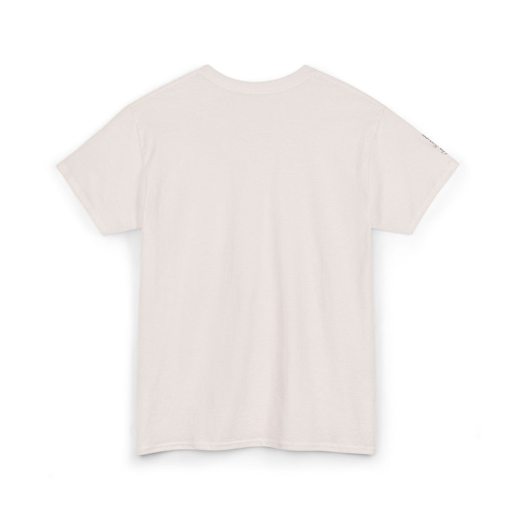 Chest Logo T‑Shirt — Minimalist Pale Beige Tee with Small Graphic