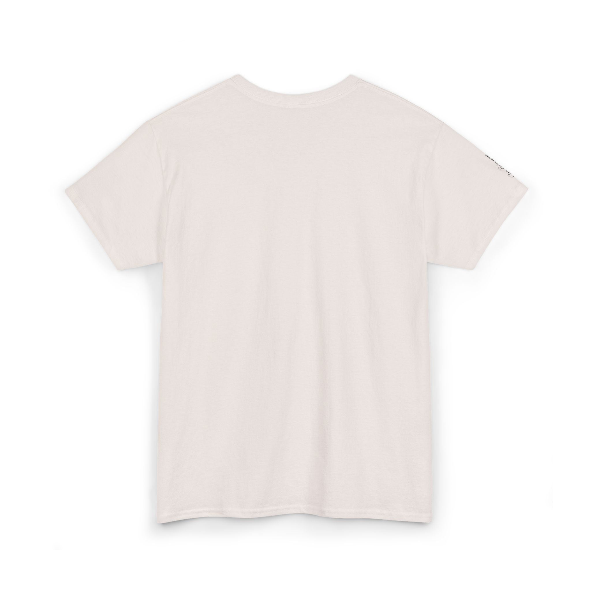 Chest Logo T‑Shirt — Minimalist Pale Beige Tee with Small Graphic