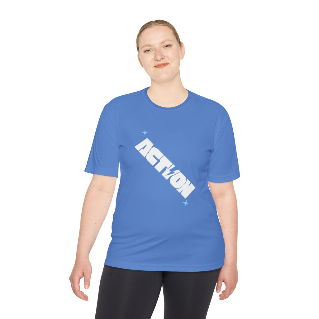 Action Power Tee — 'Power Over Perfection' Moisture‑Wicking Athletic Shirt