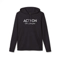 White Fleece Hoodie — Minimal Action Logo Pullover