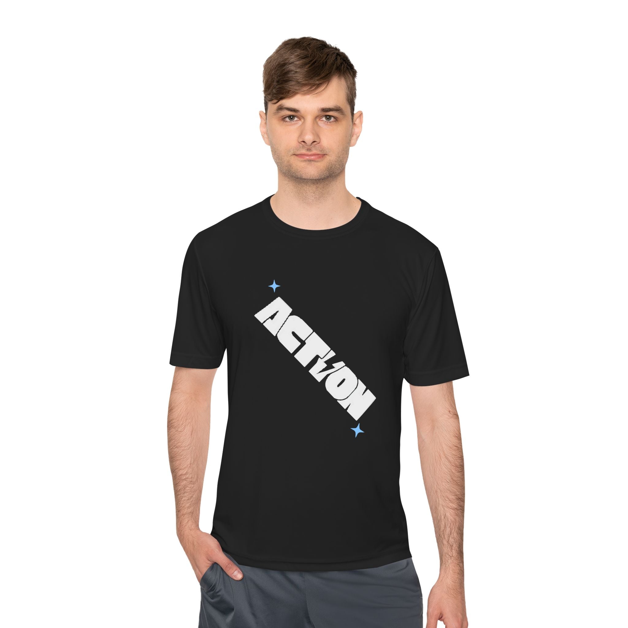 Action Power Tee — 'Power Over Perfection' Moisture‑Wicking Athletic Shirt