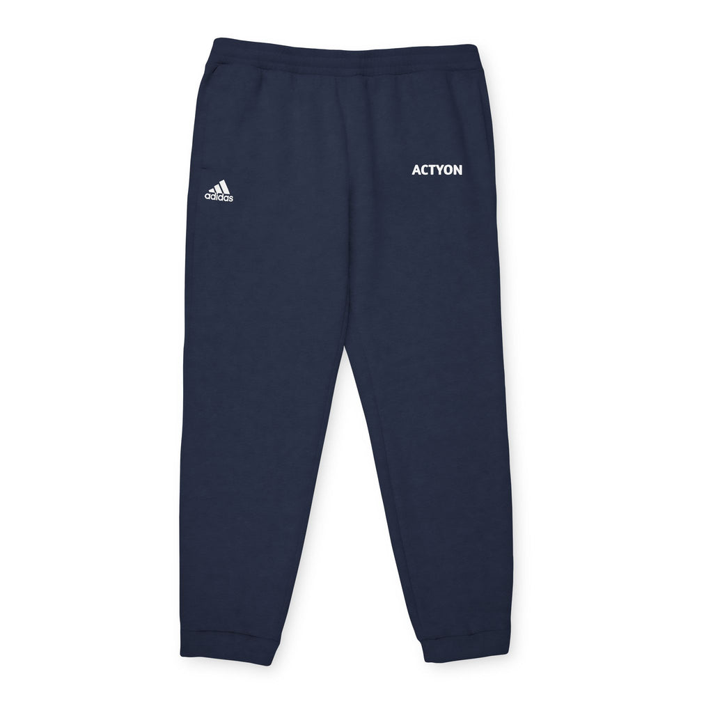 Adidas Fleece Joggers — ACTYON Logo Charcoal Sweatpants
