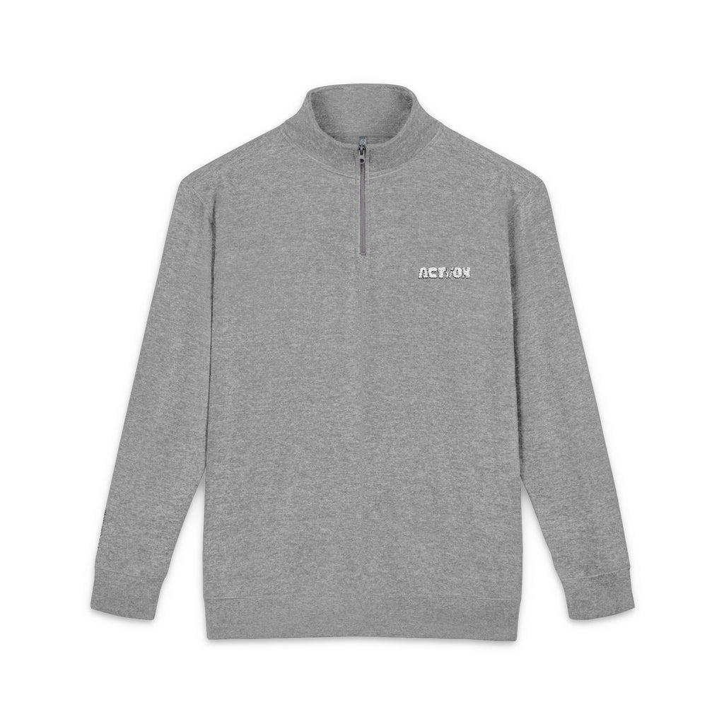 Embroidered Quarter-Zip Pullover — "The Memoir Club" Graphic