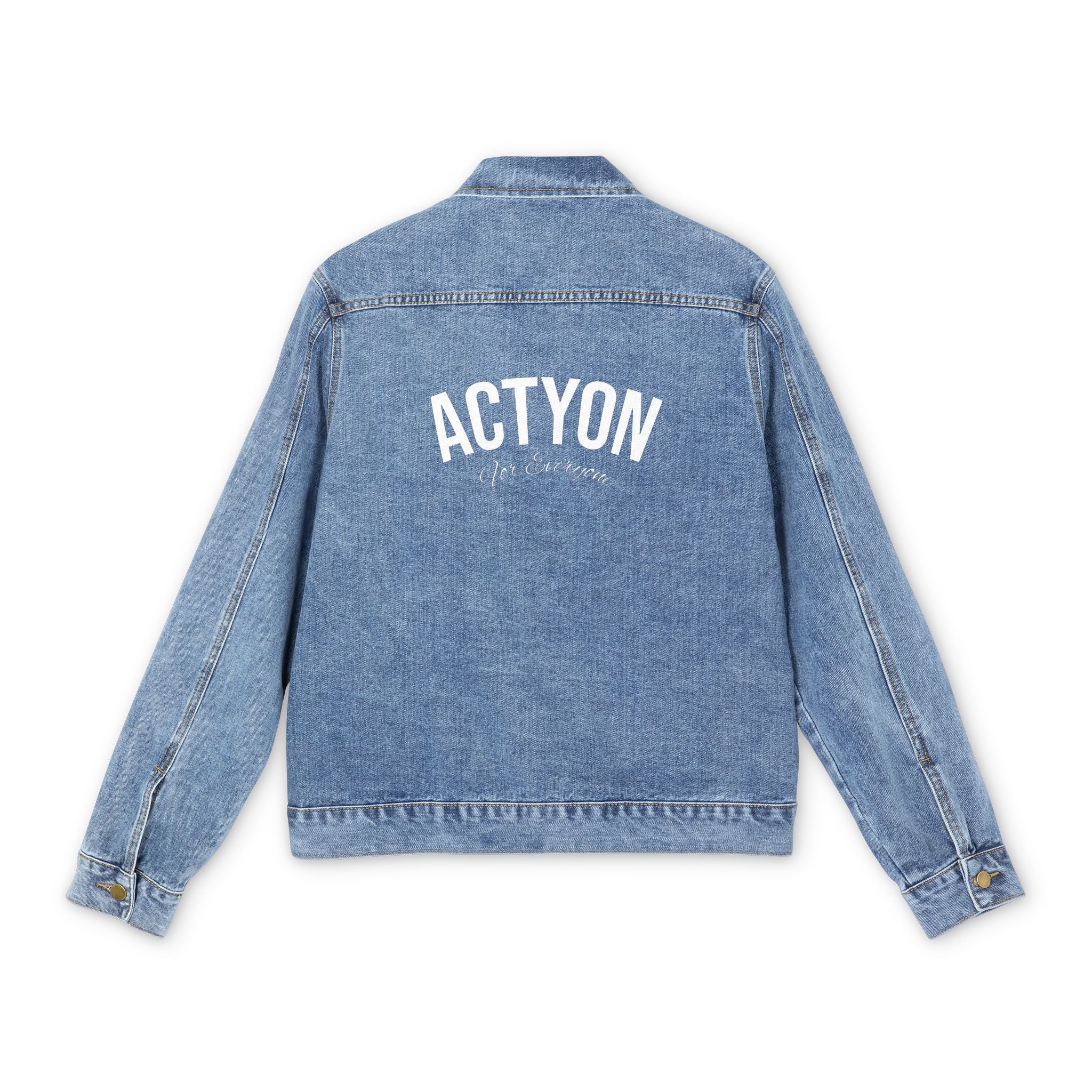 Denim Jacket — Back Print 'ACTYON' Classic Men's Jean Jacket