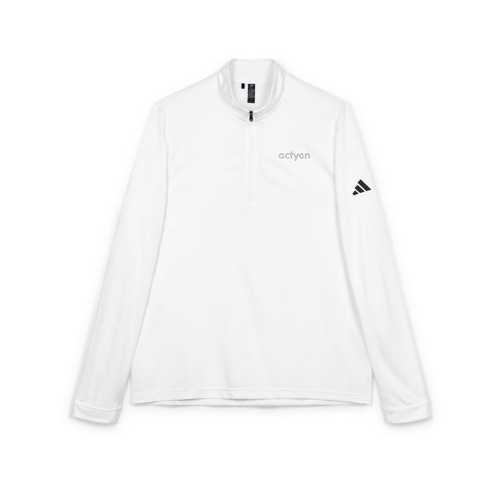 Embroidered adidas Quarter-Zip Pullover — Lightweight Performance Pullover