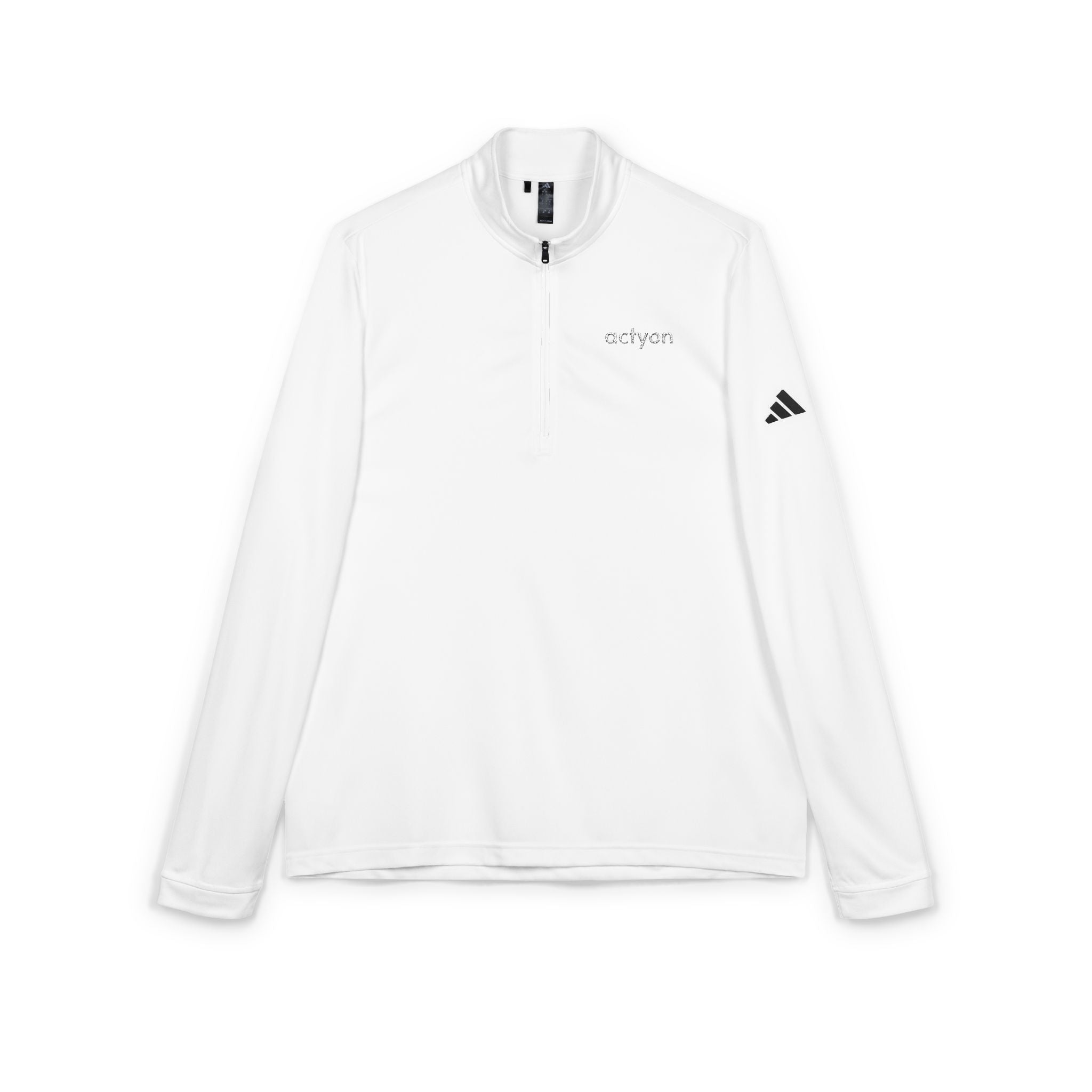 Embroidered adidas Quarter-Zip Pullover — Lightweight Performance Pullover