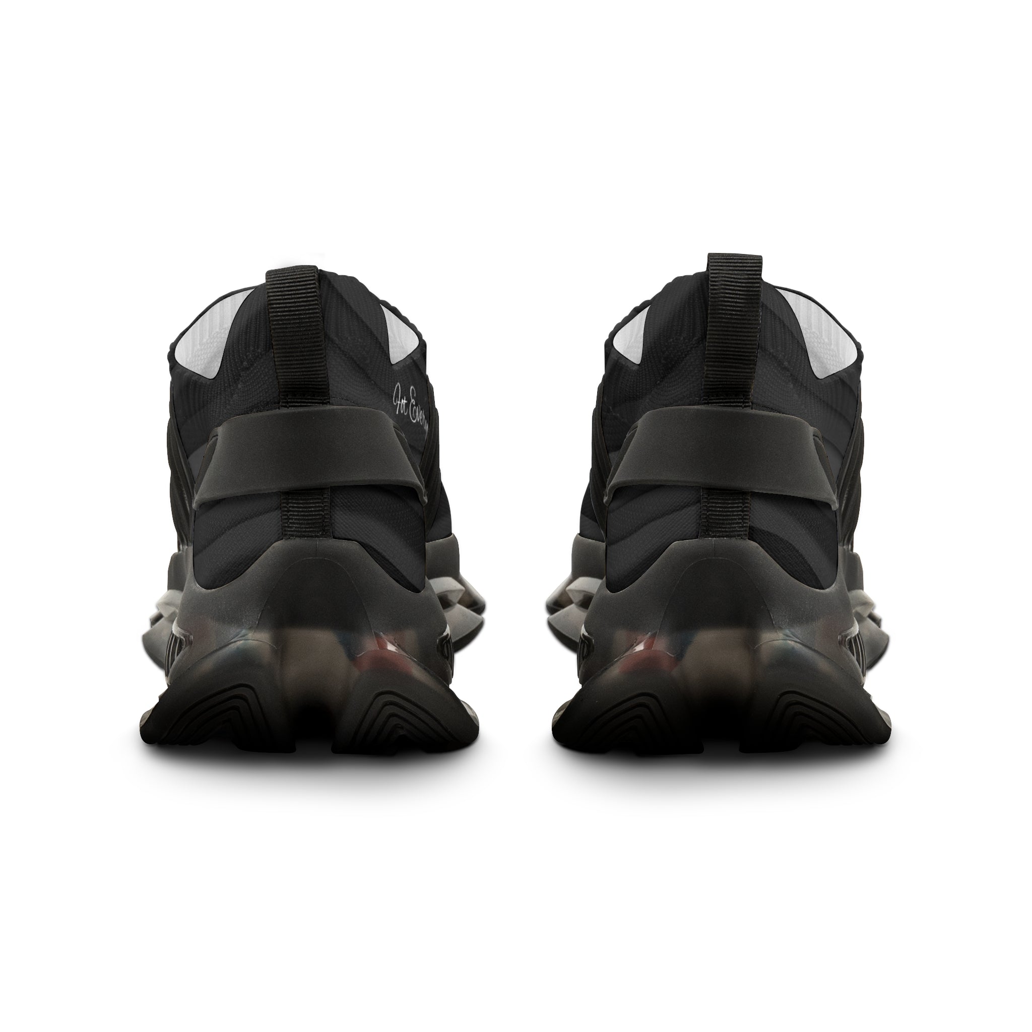 Men's Black Mesh Sneakers — Lightweight Athletic Running Shoes with Cushioned Speckled Sole