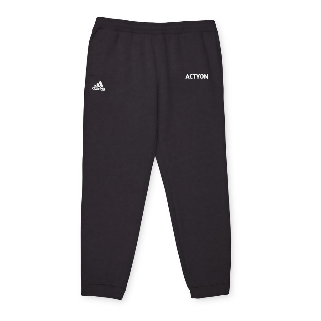 Adidas Fleece Joggers — ACTYON Logo Charcoal Sweatpants