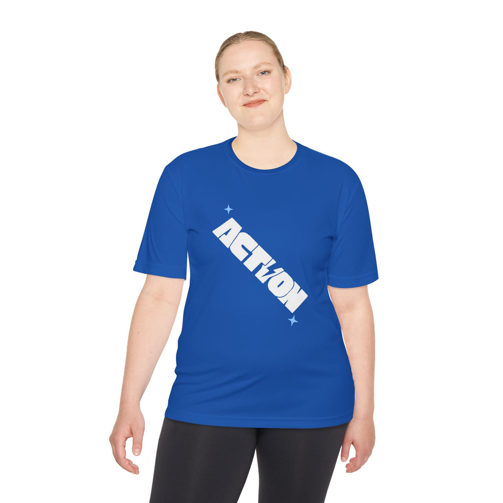 Action Power Tee — 'Power Over Perfection' Moisture‑Wicking Athletic Shirt