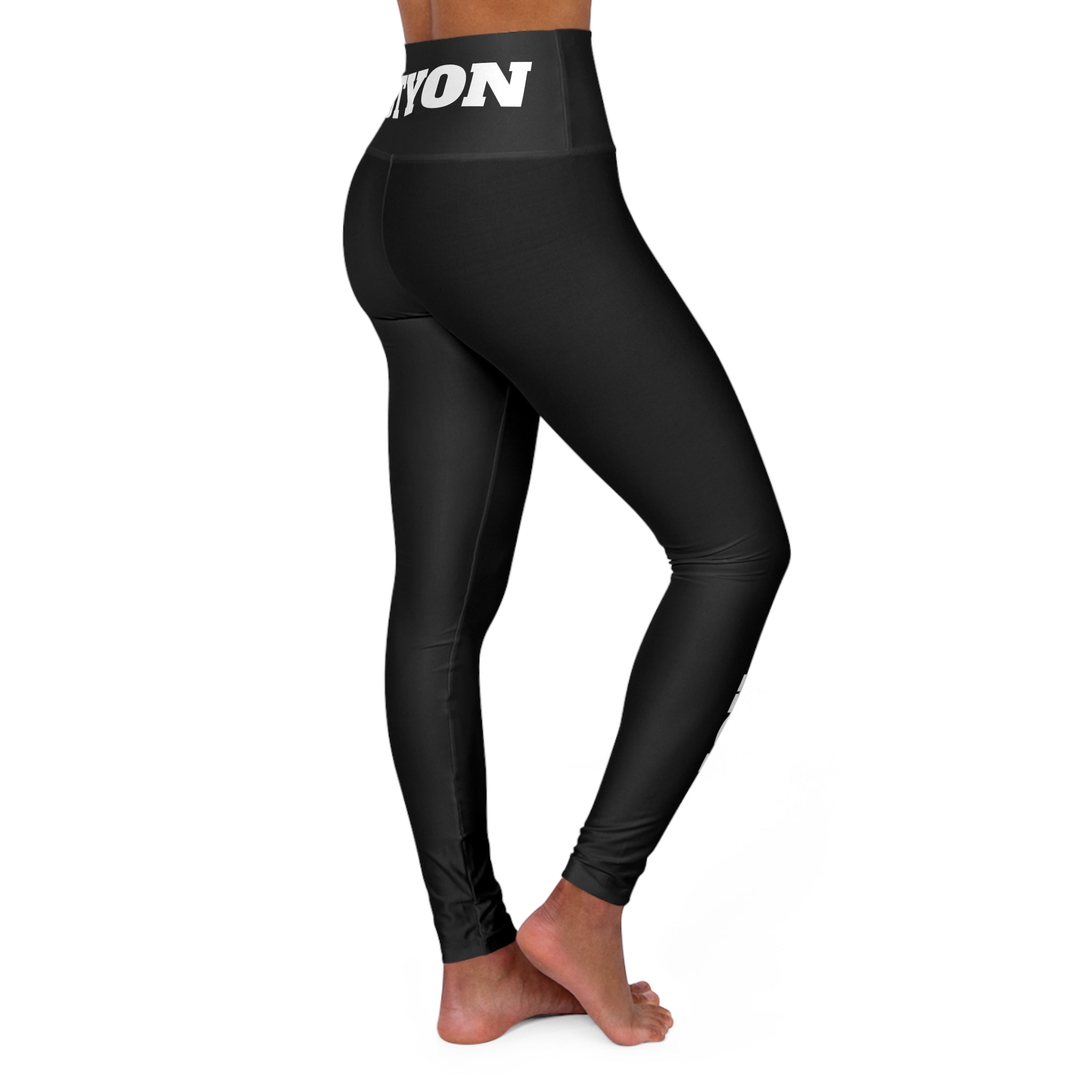 High-Waisted Yoga Leggings — Bold 'ACTYON' Side & Waist Logo