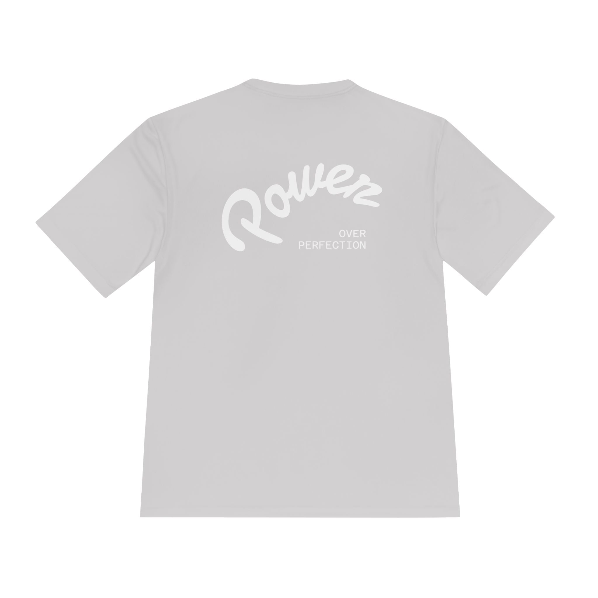 Action Power Tee — 'Power Over Perfection' Moisture‑Wicking Athletic Shirt