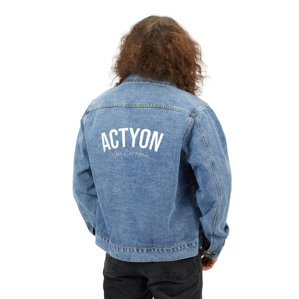 Denim Jacket — Back Print 'ACTYON' Classic Men's Jean Jacket